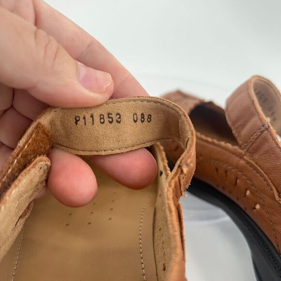 Hotter Chile Women's Mary Jane Flats Size 8.5 Brown Leather Slip On Comfy Shoe - Picture 13 of 15